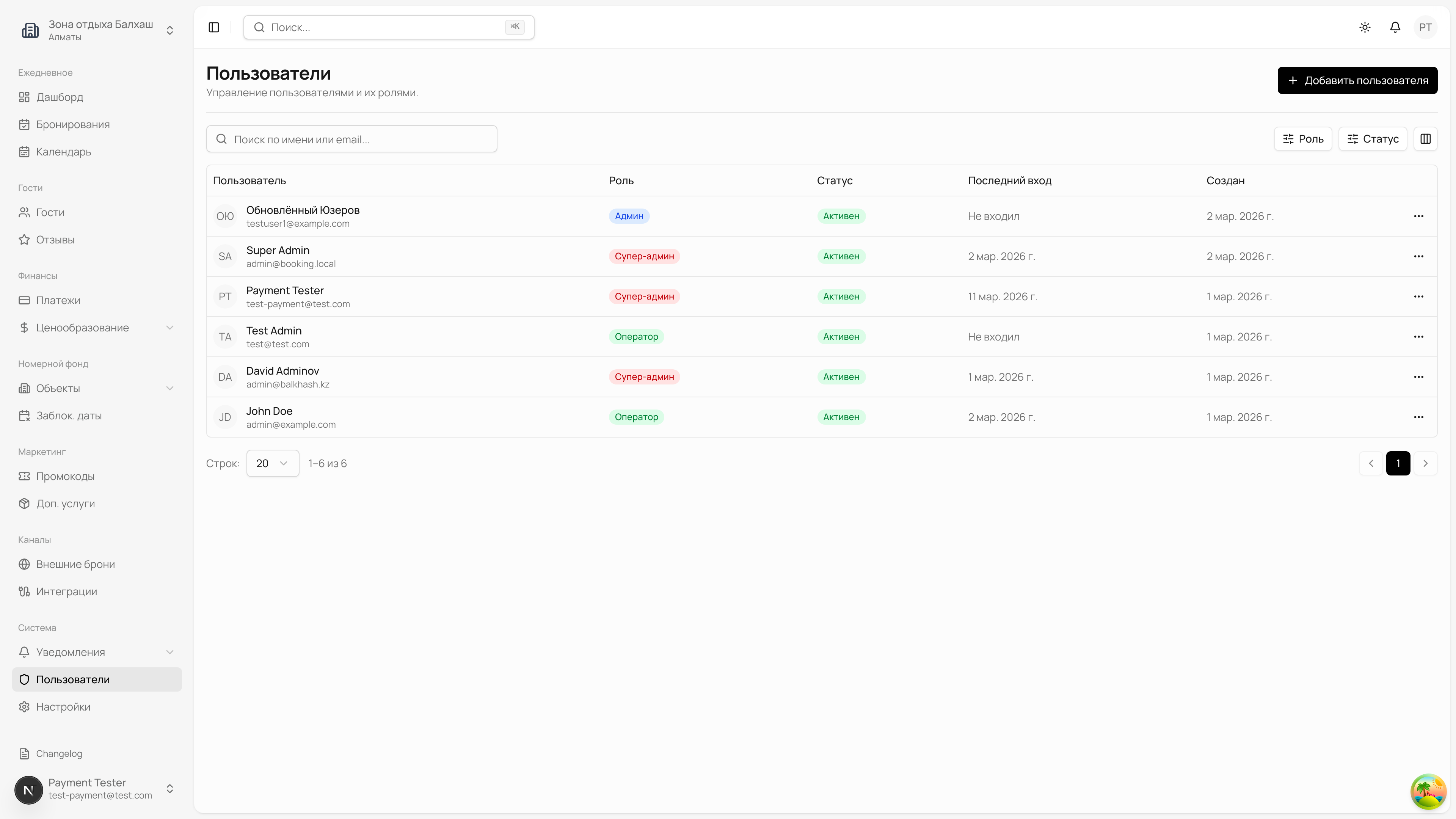 Пользователи